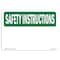 Signmission OSHA SAFETY INSTRUCTIONS Sign, SAFETY INSTRUCTIONS, 10in X 7in Rigid Plastic, 7" W, 10" L, Landscape OS-SI-P-710-L-11449 - alternate 1